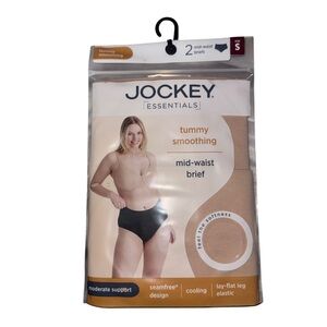 Jockey Essentials Mid-Waist Briefs - Beige & Black